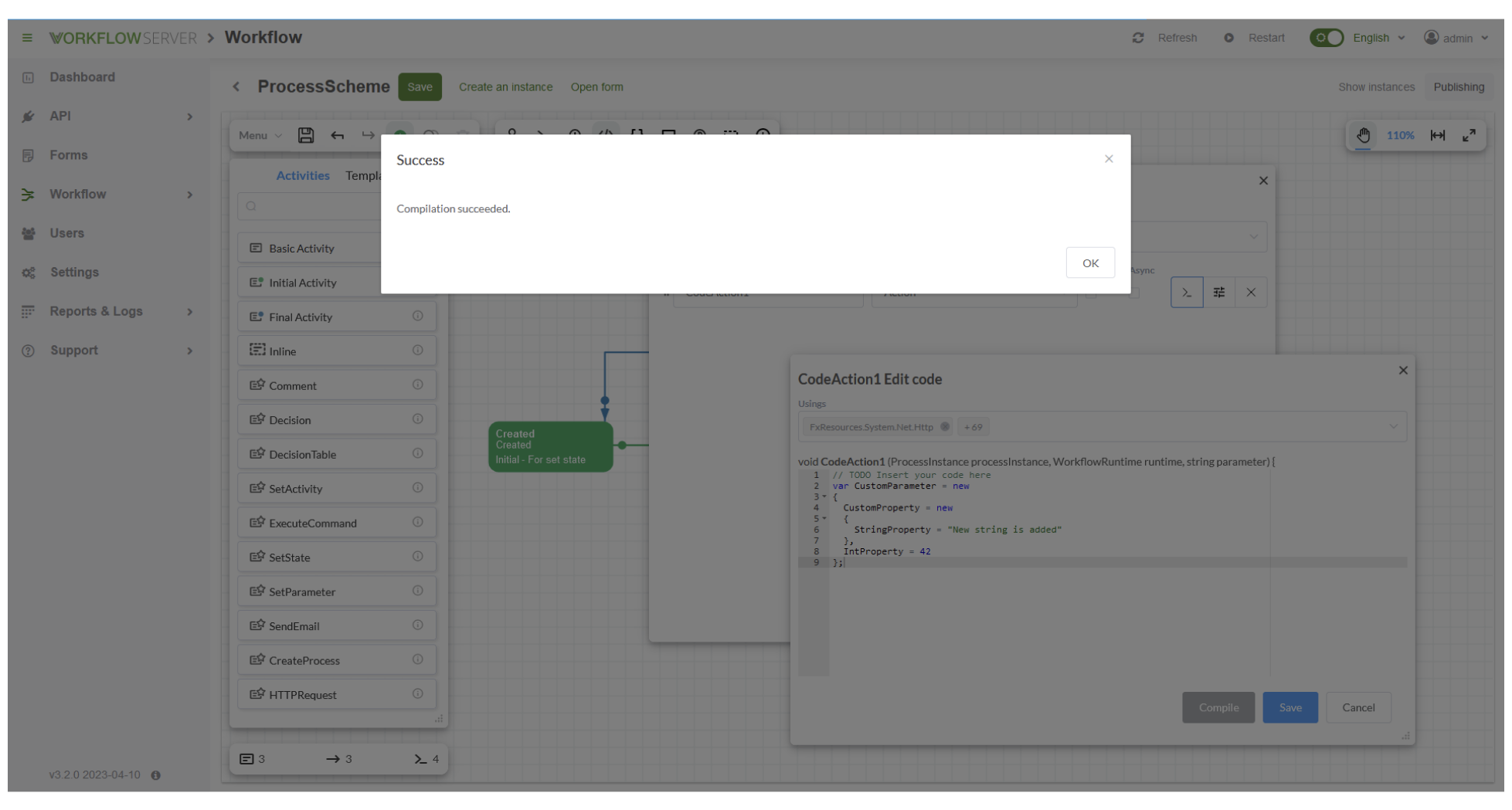 wfs code actions