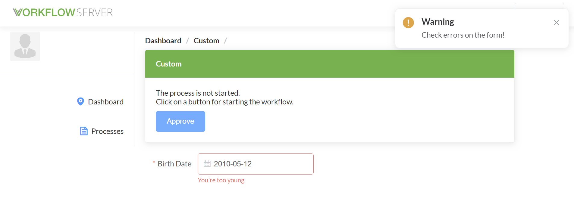 Custom form field